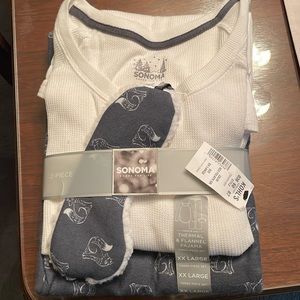 NWT Women’s Sonoma Goods for Life Pajama Set, XXL, fox/gray